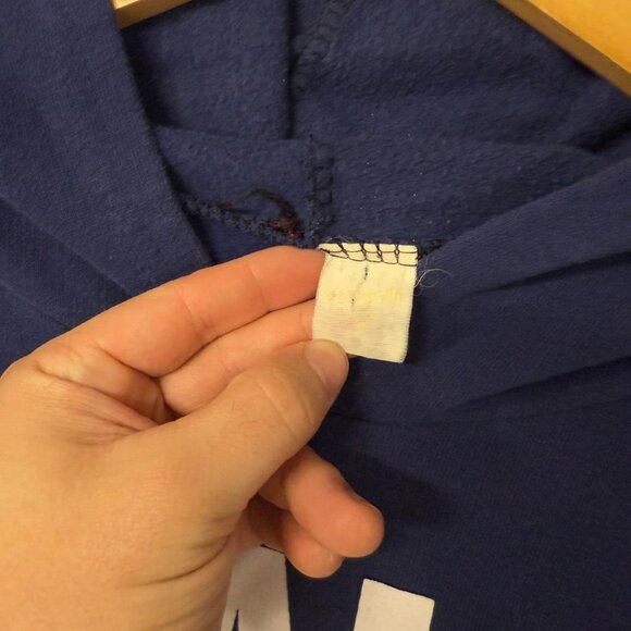 True Vintage 70s California‎ Republic Blue Hoodie Sweatshirt Large READ - Picture 4 of 6